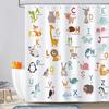 animal forest shower curtain bear fox deer squirrel waterproof bathroom decorative shower curtain 180 x 180cm with 12 hooks