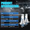 2 Stück H7 LED-Scheinwerferlampe, Auto-Nebelscheinwerfer, Fern- und Abblendlicht-Umrüstsatz, 6000 K, 110 W, ultraweiß