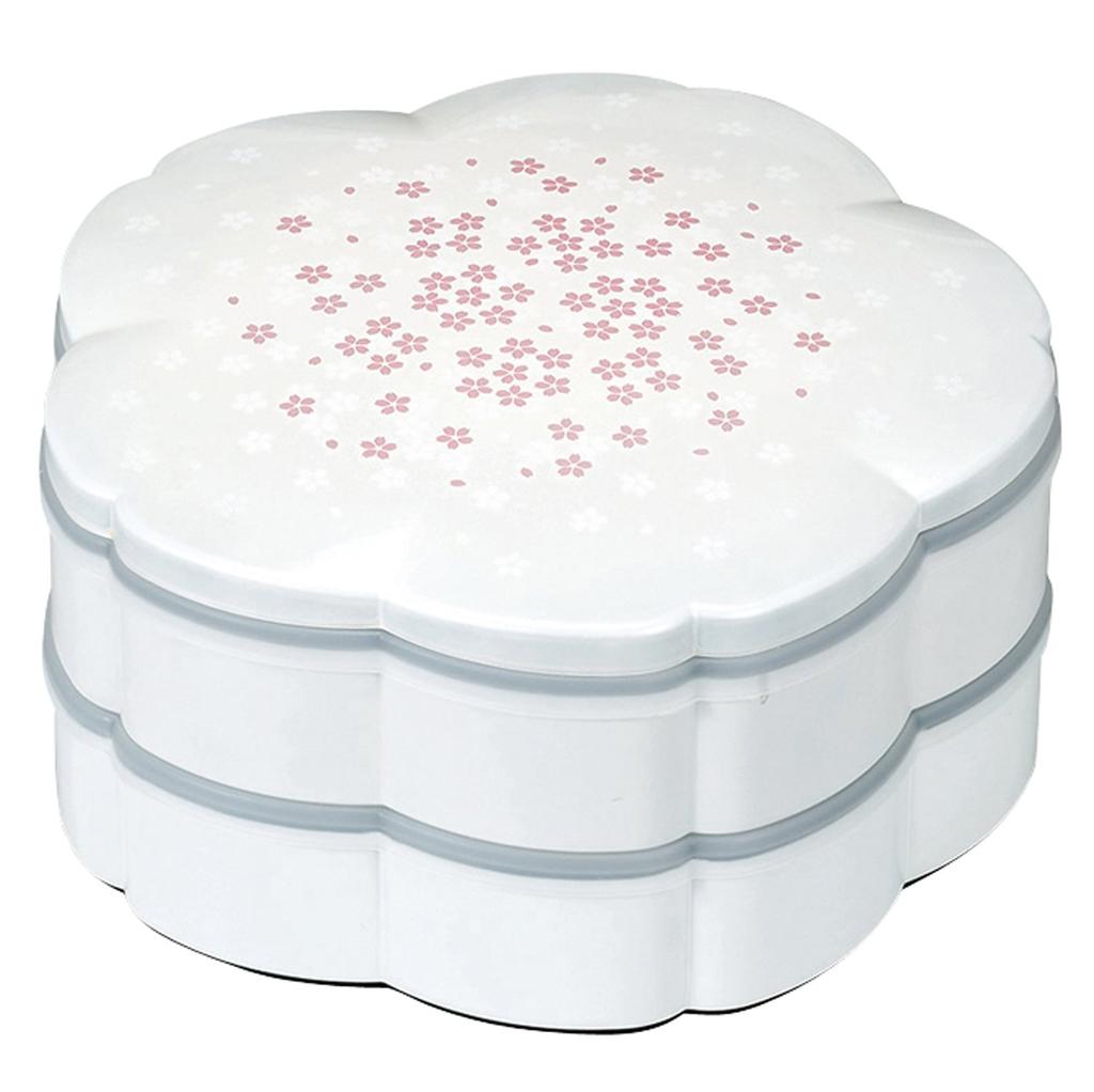 Hatsuzakura Cherry Hors inner lid and inner 13708 7.5cm Blossom-Shaped d'oeuvre (with container), White,