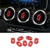 Outlet Vent Adjustment Lever Ring Trim 7PCS For Benz GLB W247 - ABS Red