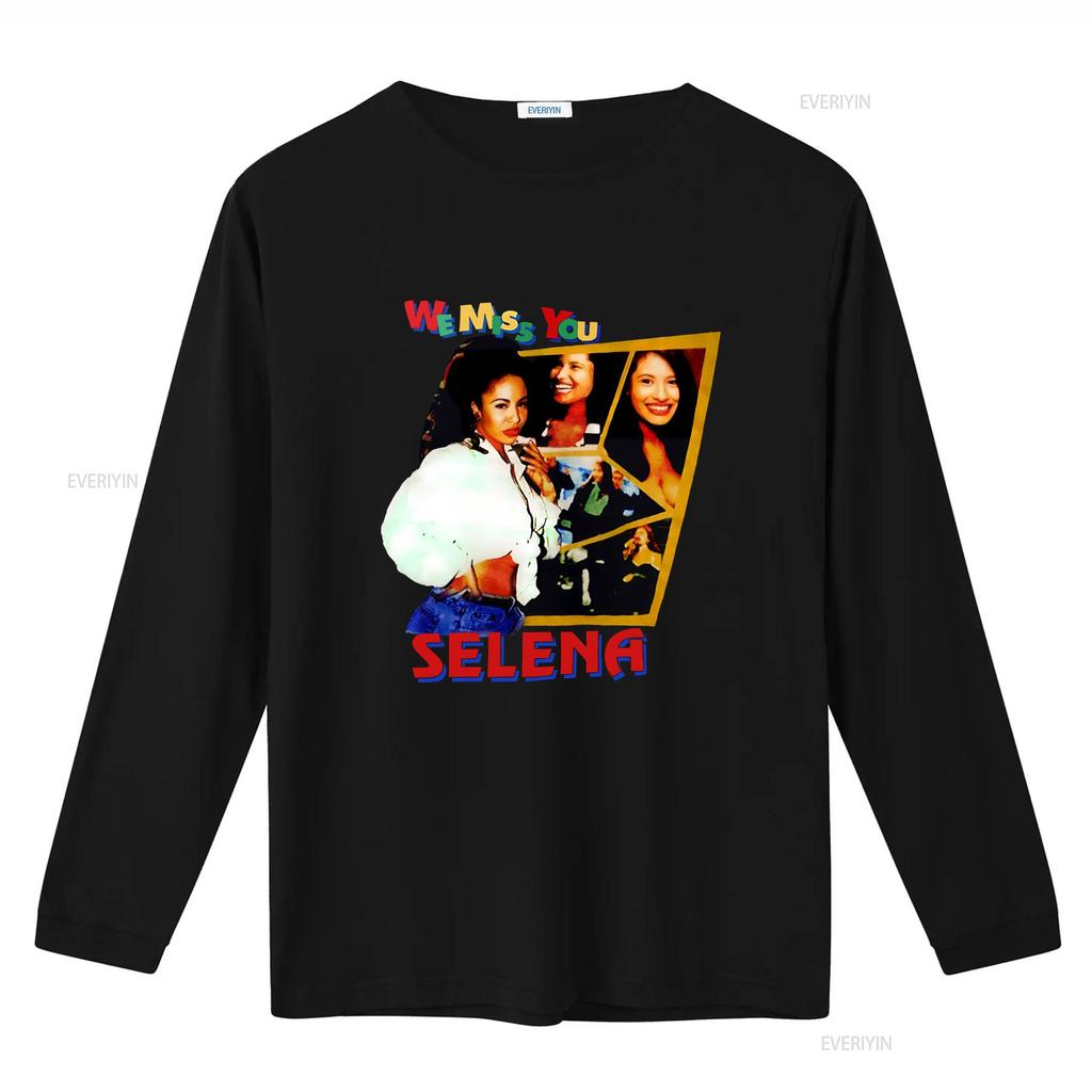 Selena We Miss You 80s T Shirt Vintage Washed Stylish Slightly Stretched Graphic Homme Unisex Soft Fashion Casual Versatile