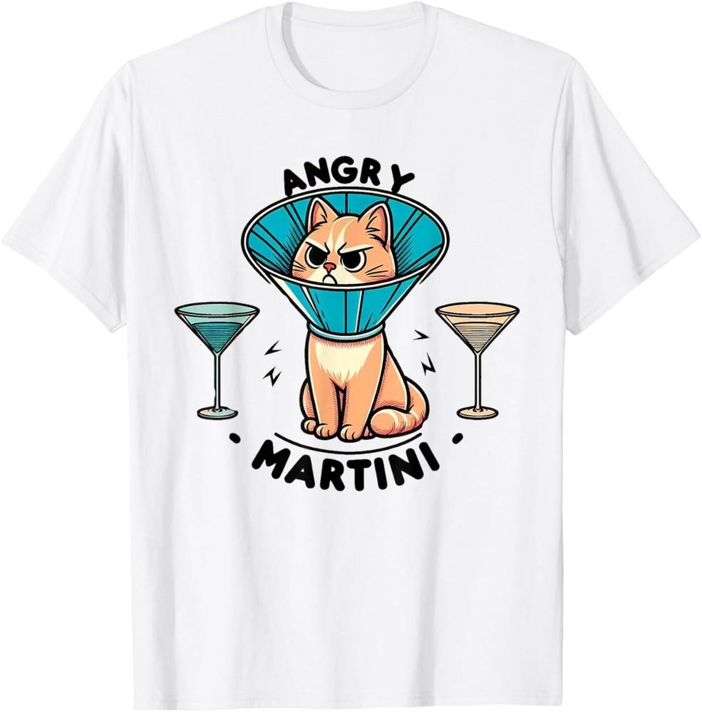 Funny Martini Pun For Cat Lovers Tshirt S