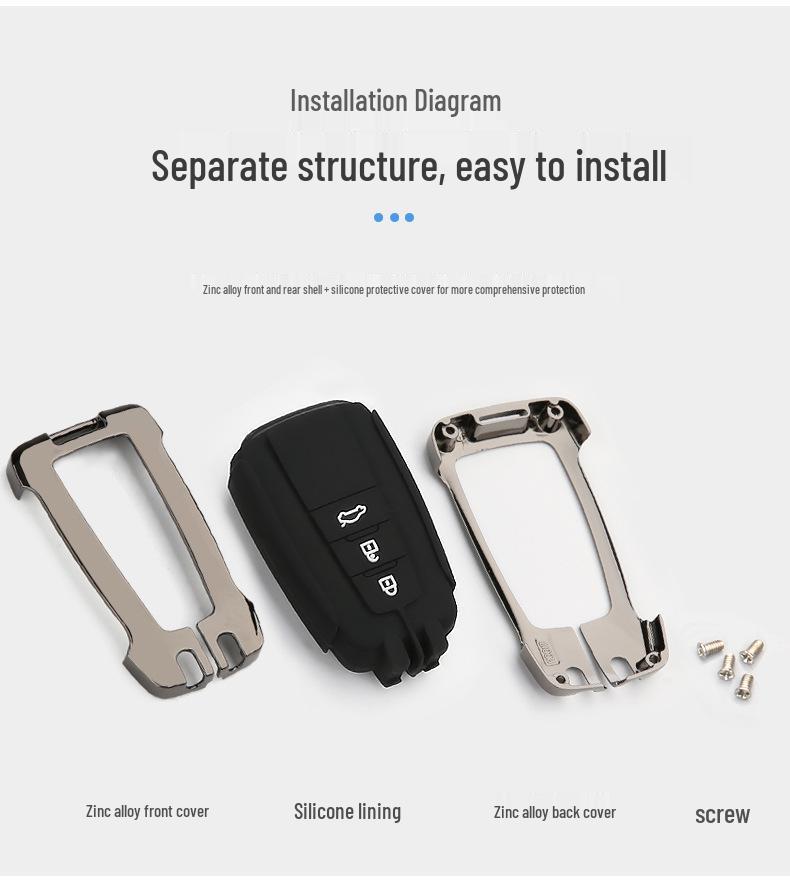 Key Case for Toyota: Camry, Corolla, Levin, Dual-Engine, CHR, Izeh, Velanda, RAV4