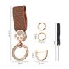 PU Leather Keychain with Cat Paw Design Fashionable Couples Key Ring Accessory Creative Gift Idea for Men Women Car Key Chains