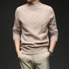 Puyuan Wool Sweater Wool + Cashmere Men'S Autumn And Winter Semi-Turtleneck Solid Color Jacquard Thickened 460G Wool Sweater