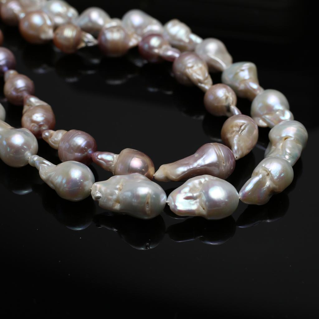 1String, Luxury Natural Shell Mother of Pearl Beads, 12-15mm, Baroque Irregular Loose Spacer Beads for Jewelry Making DIY, Women Wedding Crafts 36cm