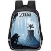 Ruime rugzak met Zelda-thema voor kinderen, lichtgewicht en ergonomische schooltas