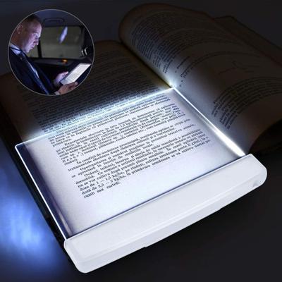 Luz Noturna Recarregável Clip-On Lâmpada de Livro 2-em-1 Iluminação de Página Inteira Lentes de Proteção para os Olhos Luz de Leitura de Cama