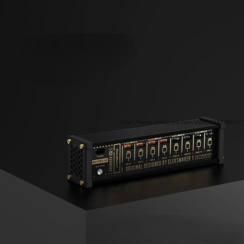 NK6 Block USB Power Strip with Independent Control Button Retro Gold Plating Great Boyfriend Gift Desk Accessory