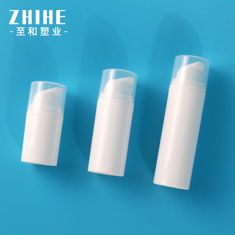 15/30/50ml Vacuum Pump Bottle with One-Time Lock, PP Airless Container for Serum & Lotion, Refillable Cosmetic Dispenser