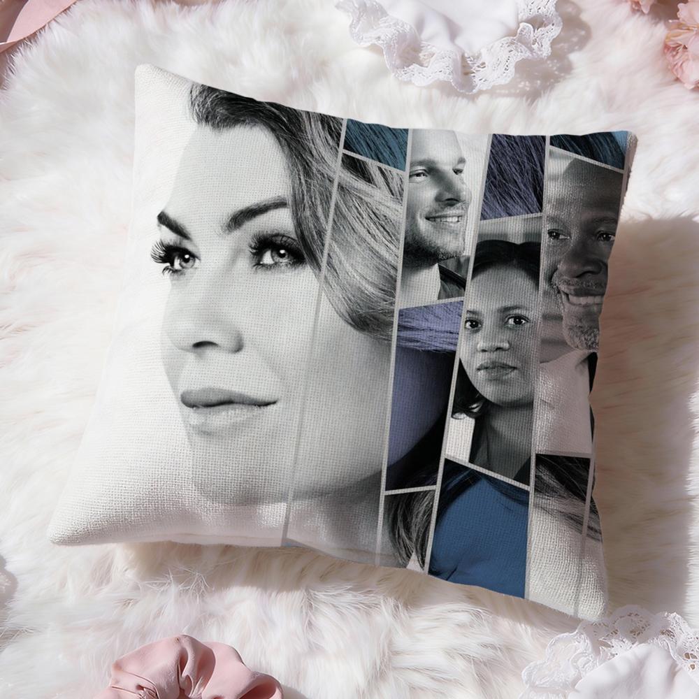 G-Greys Anatomy Cushion Cover Premium Comfort Reversible Pillow Cove -Two In One Design for Any Room & Car Interior