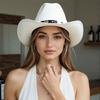Cappello Solare Unisex a Tesa Larga Arrotolabile in Misto Lana per Viaggi e Festival Musicali
