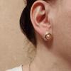 New Natural Freshwater Pearl Earrings For Woman,Flat 18k Gold Palted Pearl Earrings Wife Anniversary Gift White Pink Black