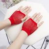 1 Pair Black Punk Gothic Short Fishnet Net Gloves for Women Fingerless Mesh Gloves Rock Night Club Party Sexy Arm Warmer