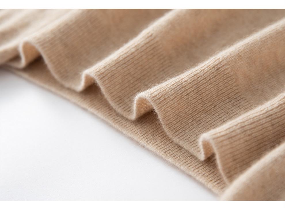 Women's 100% Cashmere Polo Neck Sweater - Autumn/Winter Versatile Loose Fit