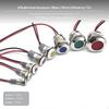 6mm Kabelgebundene LED Metall-Kontrollleuchte, Stromsignal-Lampe, IP65, 36V Rot 0.8cm 12v