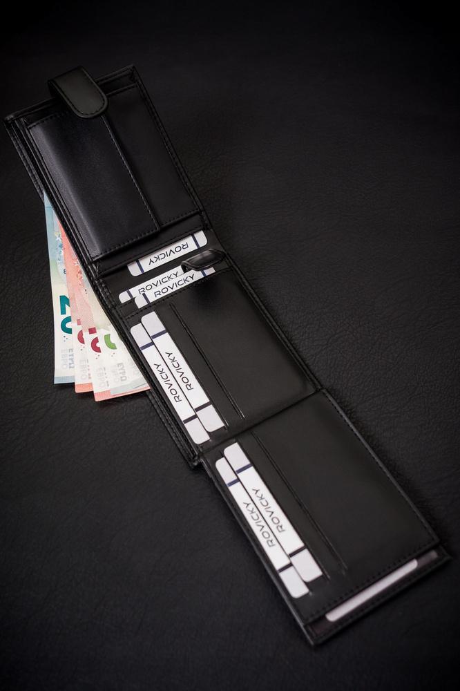 Large men's wallet made of eco-leather in landscape orientation - 4U Cavaldi