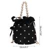Fashion Luxury Handbags for Women Girls Small Pearl Imitation Bucket Bag Chain Shoulder Bag Shopping Tote Crossbody Bags