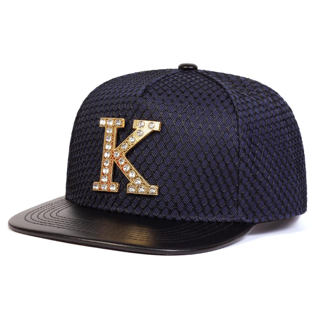 Letter K Metal Label Decoration Baseball Cap Men Snapback Hat Outdoor Sun Protection Flat Caps Designer Hats Trucker Hat