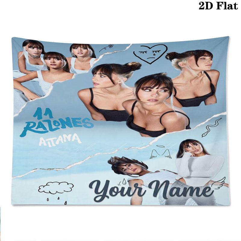 Aitana Name Wandteppich Ästhetischer Wandbehang Bedruckter Stoffdecke Dekorative Wandteppiche für Schlafzimmer Wohnzimmer Heimdekoration
