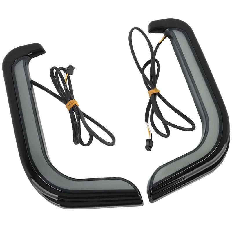 Motorcycle LED Running Lamp Fairing Lower Grills Turn Signal Light For Harley Touring Street Electra Glide Road Glide 1996-2013