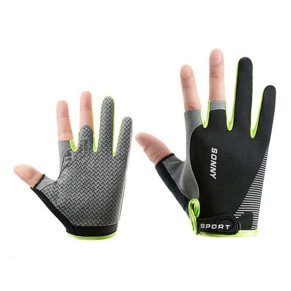 

Велоперчатки Спортивные перчатки для улицы Тонкие дышащие Нескользящие мужские и женские перчатки из ледяного шелка для альпинизма и рыбалки one size fits all зелёный