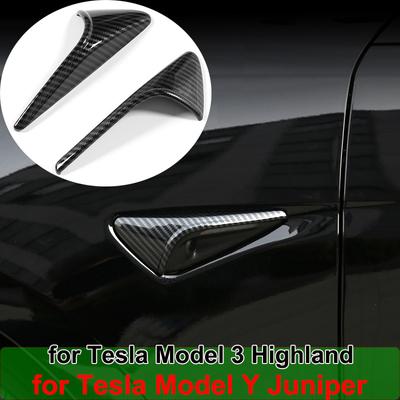 Car Side Camera Protector Cover for Tesla Model Y Juniper 2026 Accessories Model 3 Highland Turn Signal Trim Wing Fender Sticker