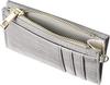 Legato Largo Crocodile Embossed Pass Pouch with Reel, LJ-G0843Z, Women's, Light Gray