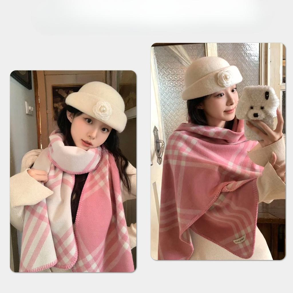 French Wool White Top Hat for Women In Autumn and Winter Hepburn Style Elegant Pearl Gold Hat Women's Beret Makes The Face Smaller