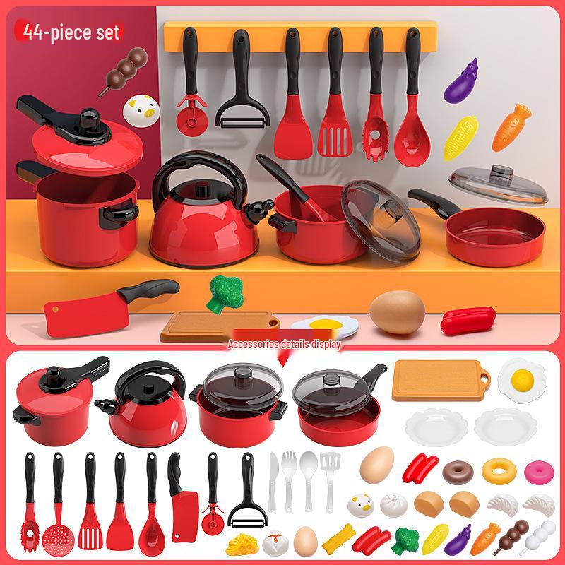 Mini Kitchen Pretend Play Cooking Set for Kids: Fruit Cutting & Kitchenware Toys