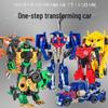 Children's One-Step Transforming Optimus Prime & Bumblebee Autobot Dinosaur Toy