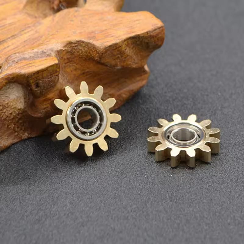 Diy Metal Fidget Spinner Model Spinning Top Toys Brass Magic Cube Gear Fighting Rotating Birthday Decoration Decompression Toy