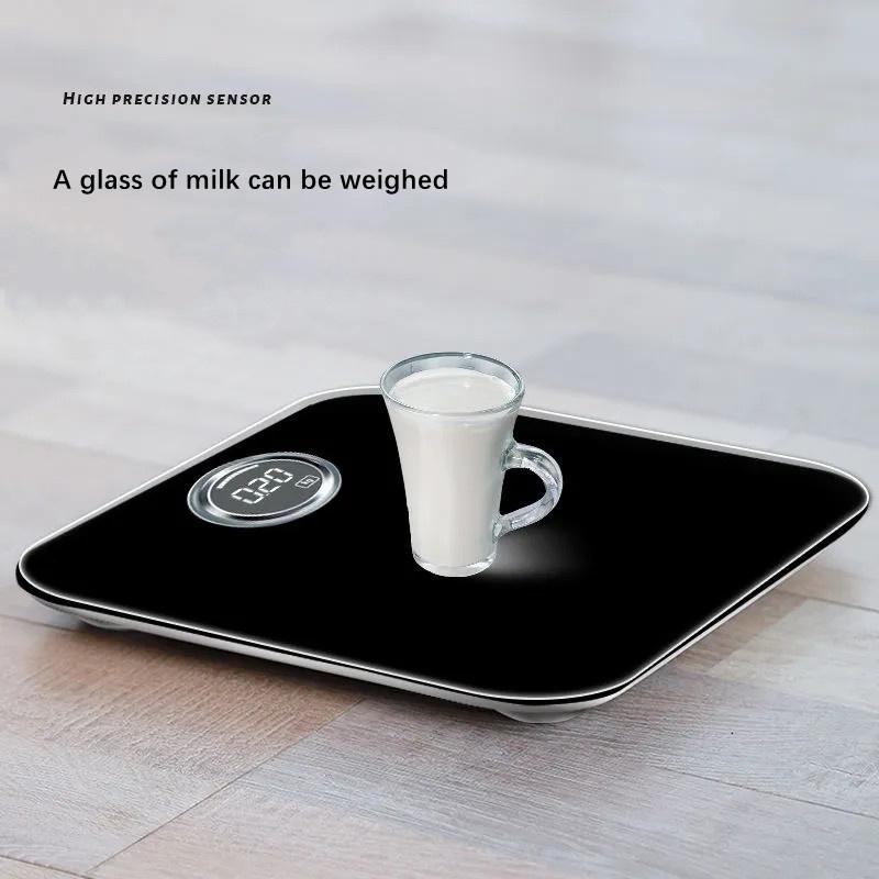 Badezimmerwaage, großer Bildschirm, LCD-Display, Glas, intelligente elektronische Waage, Boden-Körperfettwaage, digitale Körperbalance-Gewichtswaage