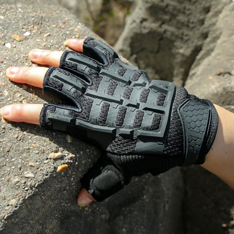 Tactical Half-Finger Cycling Gloves Outdoor Sports Motorcycle Riding Fitness Training Anti-Slip Durable Touchscreen