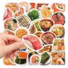 30-Piece Japanese Food Sticker Pack - Waterproof Stickers for Journals, Suitcases, Guitars, and Cars