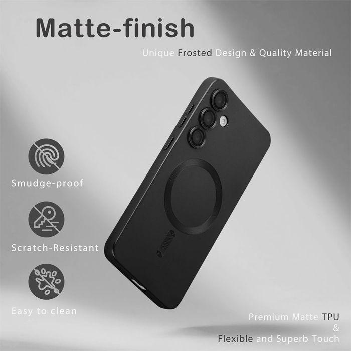 Coque de Protection - BOOLING - Samsung Galaxy A17 4G/5G - avec Cercle Magnétique Noir - 2 Verres Trempés