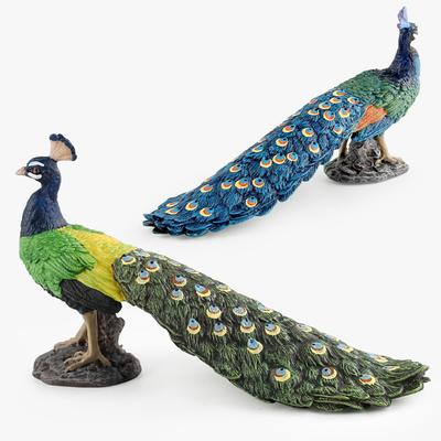 Socha páva Miniaturní socha Ruční řemesla Ornament Figurka zvířete Pro interiér Dekorace domácího stolu