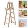 Dollhouses Miniature Ladder 1/12 Scale Foldable Step Ladder for Dollhouses Construction Site and Craft Project Decoration