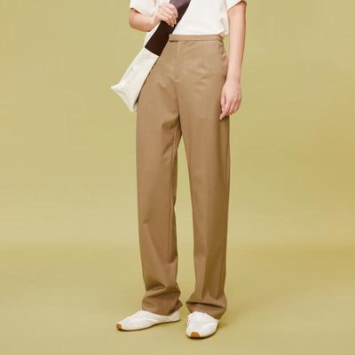 2024 Spring Solid Casual Straight-Leg Trousers