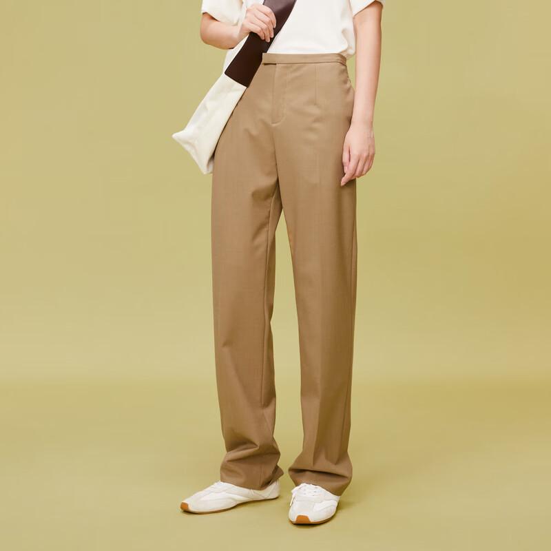 

LESS 2024 Spring Solid Casual Straight Leg Pants S