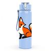 1PC Smart Fox Cartoon Drawing 750ml Color Plastic Sports Water Bottle Leakproof Flip Straw Lid Suitable for Sports Office Home Use