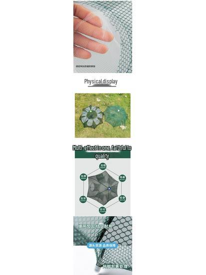 Multi-Purpose Fishing Net: Shrimp, Crab, Fish, Eel, and Loach Trap with Umbrella Design