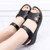 Sandalias Women Cute Peep Toe High Quality Beige Spring Chic Sandals Lady Casual Evening Event Black Comfort Black Shoes Ab539