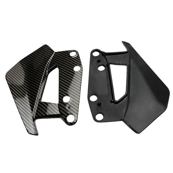 1 Set Windshield Side Deflector & Spoiler, Color: As Shown, Material: ABS