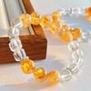 High Quality Haute Couture Vitreous Body 10Mm Natural White Crystal 12Mm Citrine Bracelet Bracelet