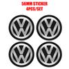 For VW 4PCS Car Wheel Center Hub Caps Sticker 56/60/65mm Badge for Volkswagen VW R GTI Passat Polo Golf 4 5 6 7 Bora MK7 Beetle Tiguan zs3