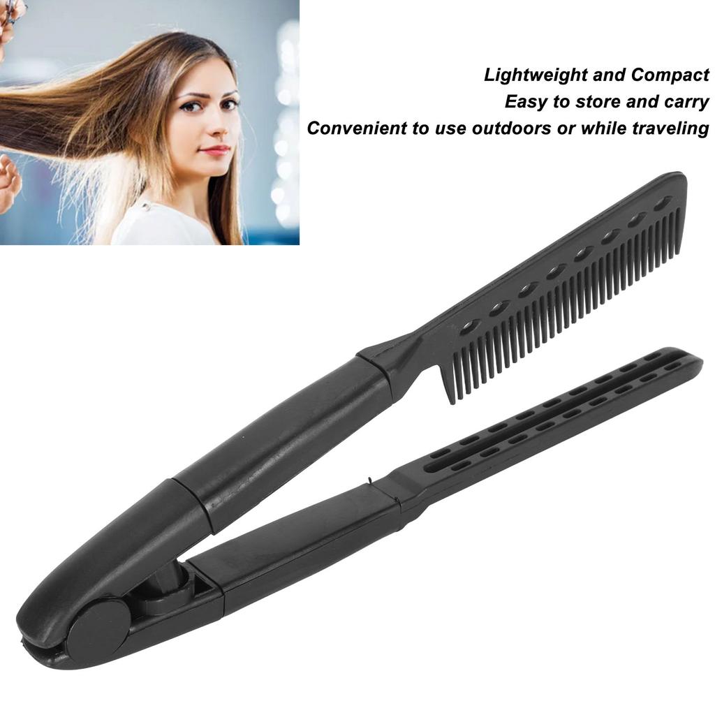 Hair Straightening Comb V Shaped Heat Resistant Portable Hair Styling Comb for Salon Home Travel V Shaped Hair Styling Comb
