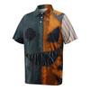 Men's Plus Size Halloween Print Golf Polo Shirt Breathable Short Sleeve Casual Workwear Top with Button Collar