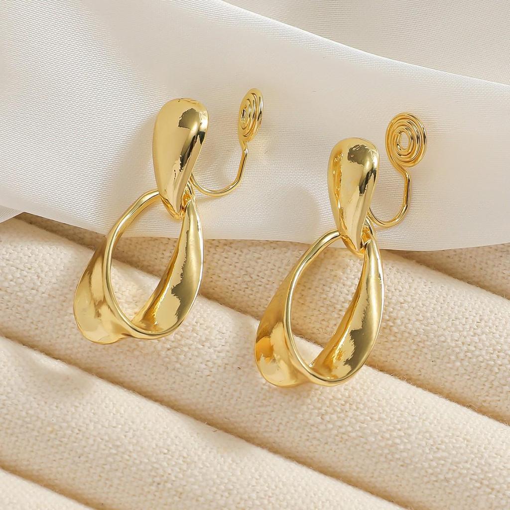 Pince à Oreilles Minimaliste Écologique en Forme de Larme
