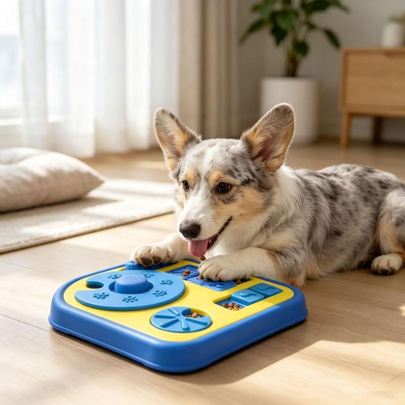 Interactive Puzzle Toy Dogs Cats - Scent-Based Hide-and-Seek Feeding ABS Material Non-Electric Mental Stimulation
